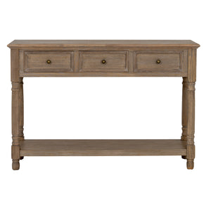 Delphine Collection 3 Drawer Console With Shelf [cid:24664-c]
