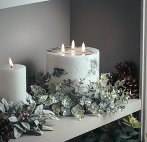 Frosted Eucalyptus Candle Wreath_1879