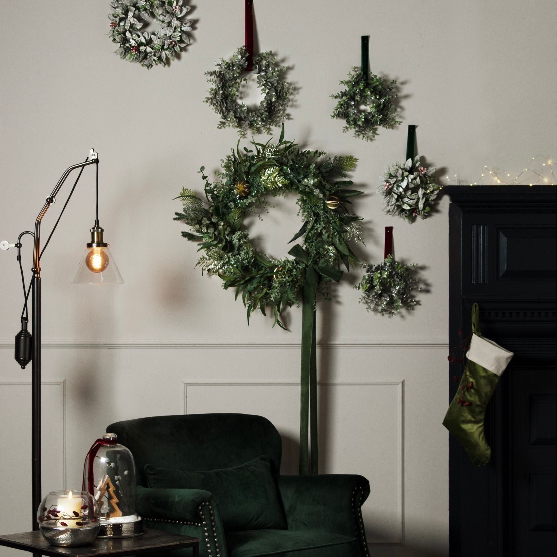 Frosted Eucalyptus Candle Wreath_2531