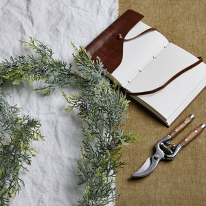 Frosted Pine Garland With Pinecones_4849