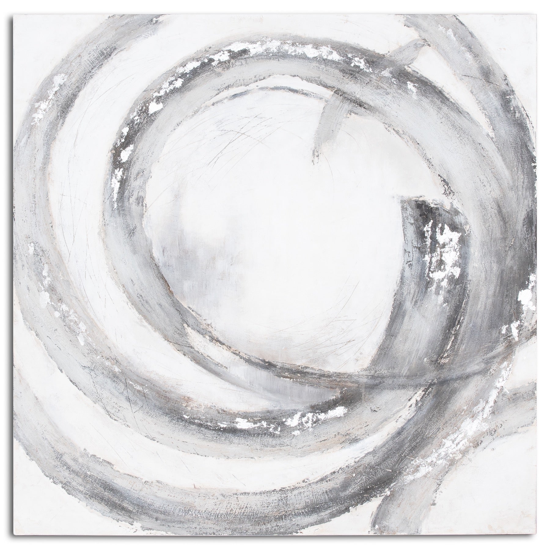 Galaxy Silver And Grey Hand Painted Canvas_3831