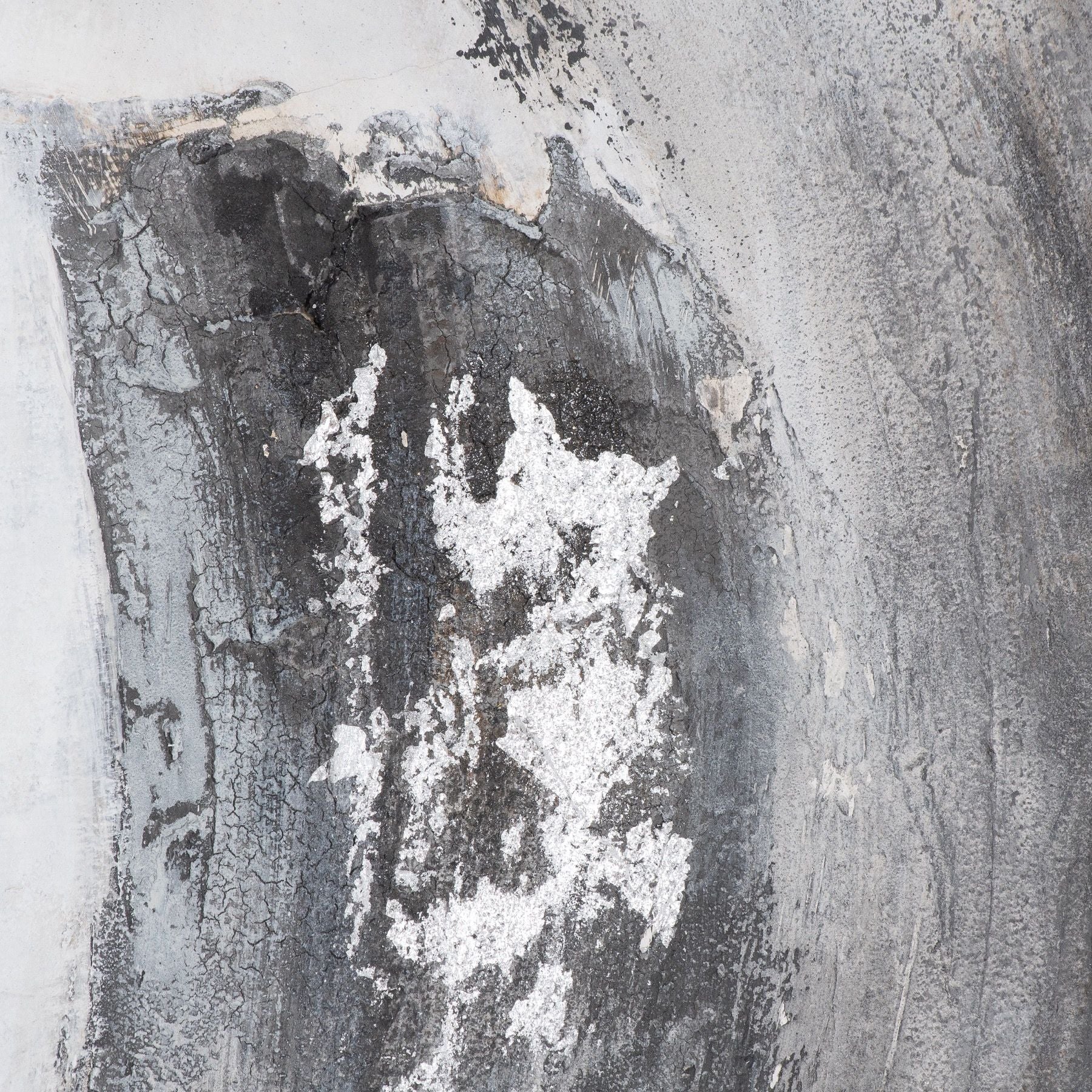 Galaxy Silver And Grey Hand Painted Canvas_3832
