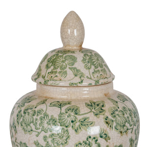 Green Clover Ceramic Ginger Jar [cid:24735-a]