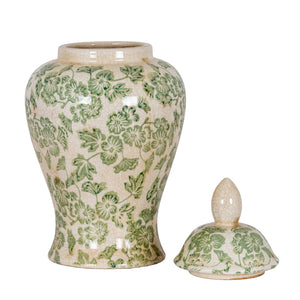 Green Clover Ceramic Ginger Jar [cid:24735-c]