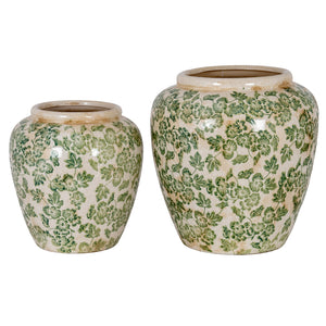 Large Green Clover Olpe Vase [cid:24733-c]