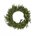 Green Pre-Lit Woodland 100 Led Fir Christmas Wreath_811
