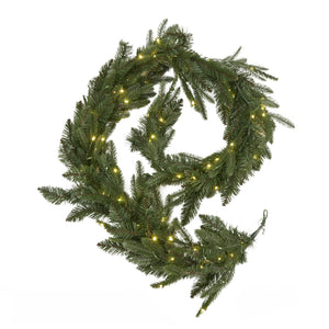Green Pre-Lit Woodland 200 Led Fir Christmas Garland_812