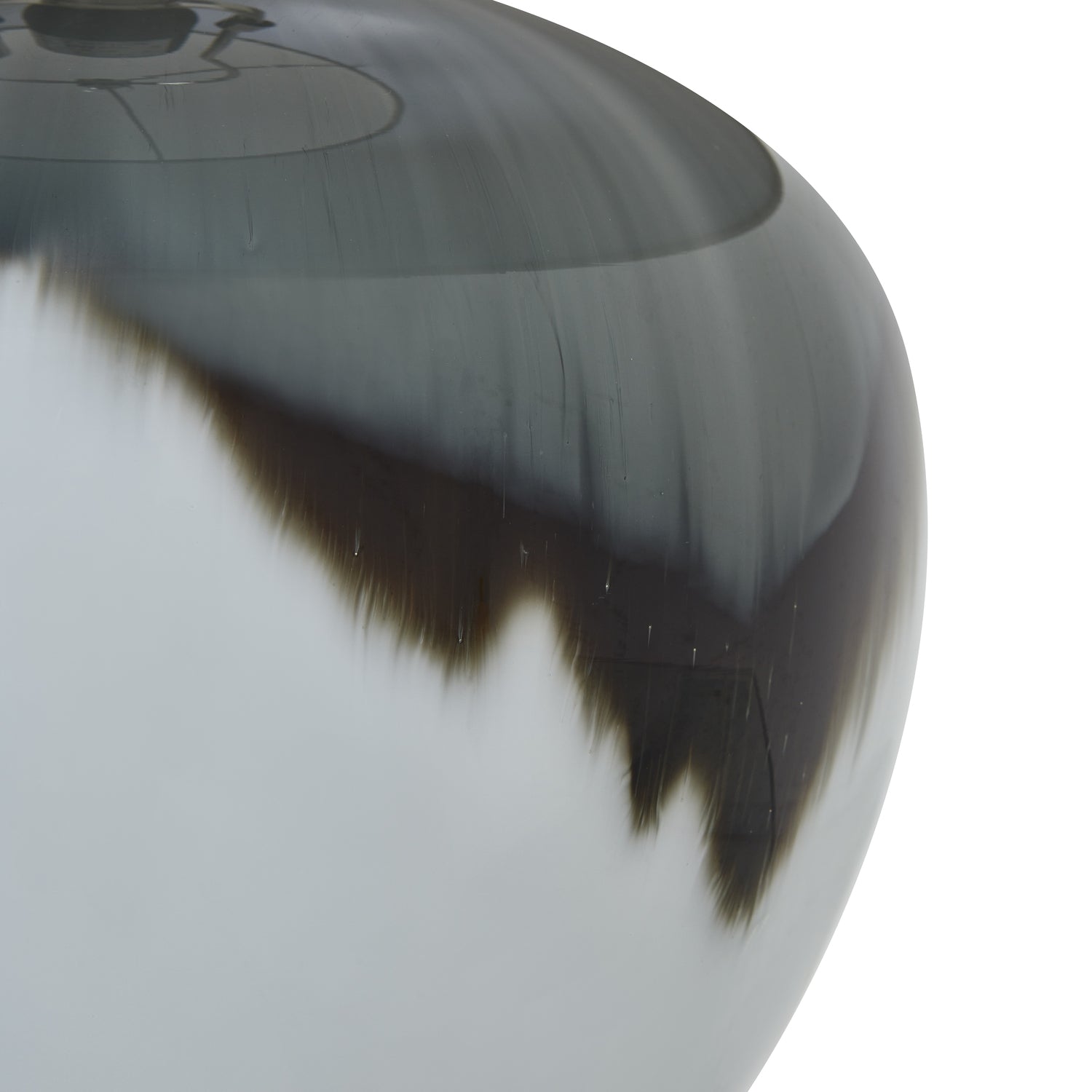 Grey Glass Table Lamp With Linen Shade_818