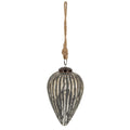 Grey Metallic Collection Large Cone Bauble_1781
