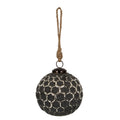 Grey Metallic Collection Large Honey Combe Bauble_1782
