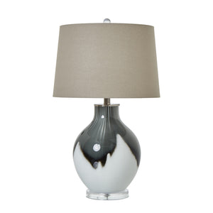 Grey Shadows Table Lamp With Linen Shade [cid:23733]