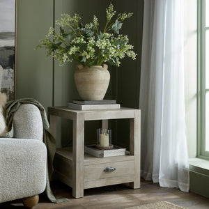 Haldon Collection 1 Drawer Side Table With Shelf [cid:24674-a]