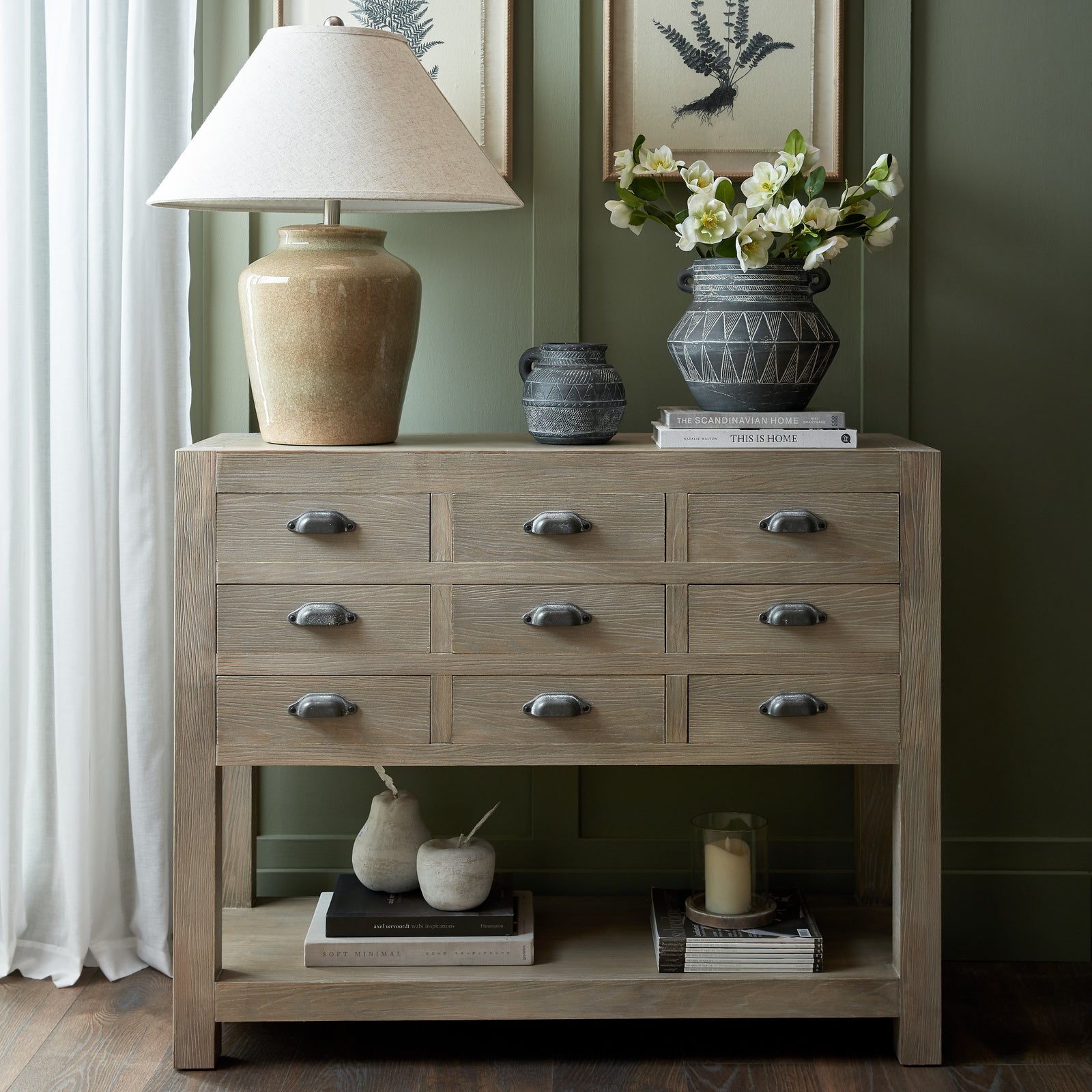 Haldon Collection 9 Drawer Chest With Shelf [cid:24670]