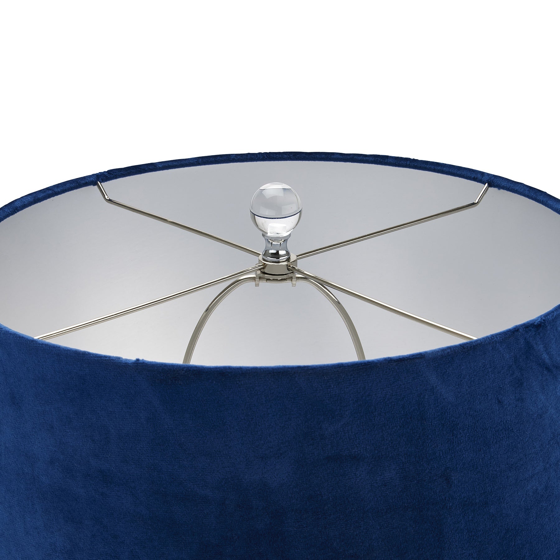 Ice Shadows Table Lamp With Navy Blue Lampshade_830