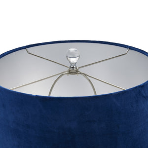 Ice Shadows Table Lamp With Navy Blue Lampshade_830