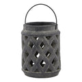 Amalfi Grey Lattice Lantern_693