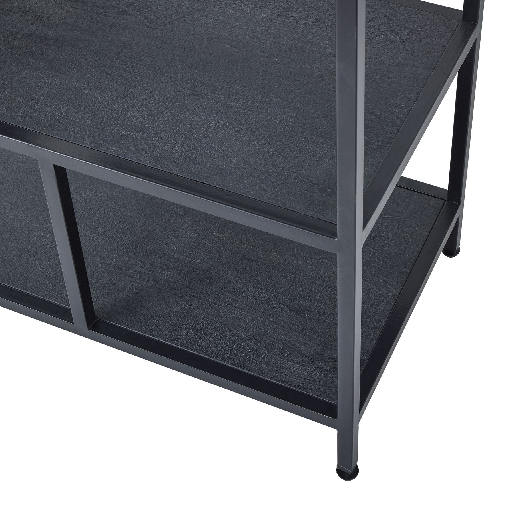 Large Black Multi Shelf Unit_336