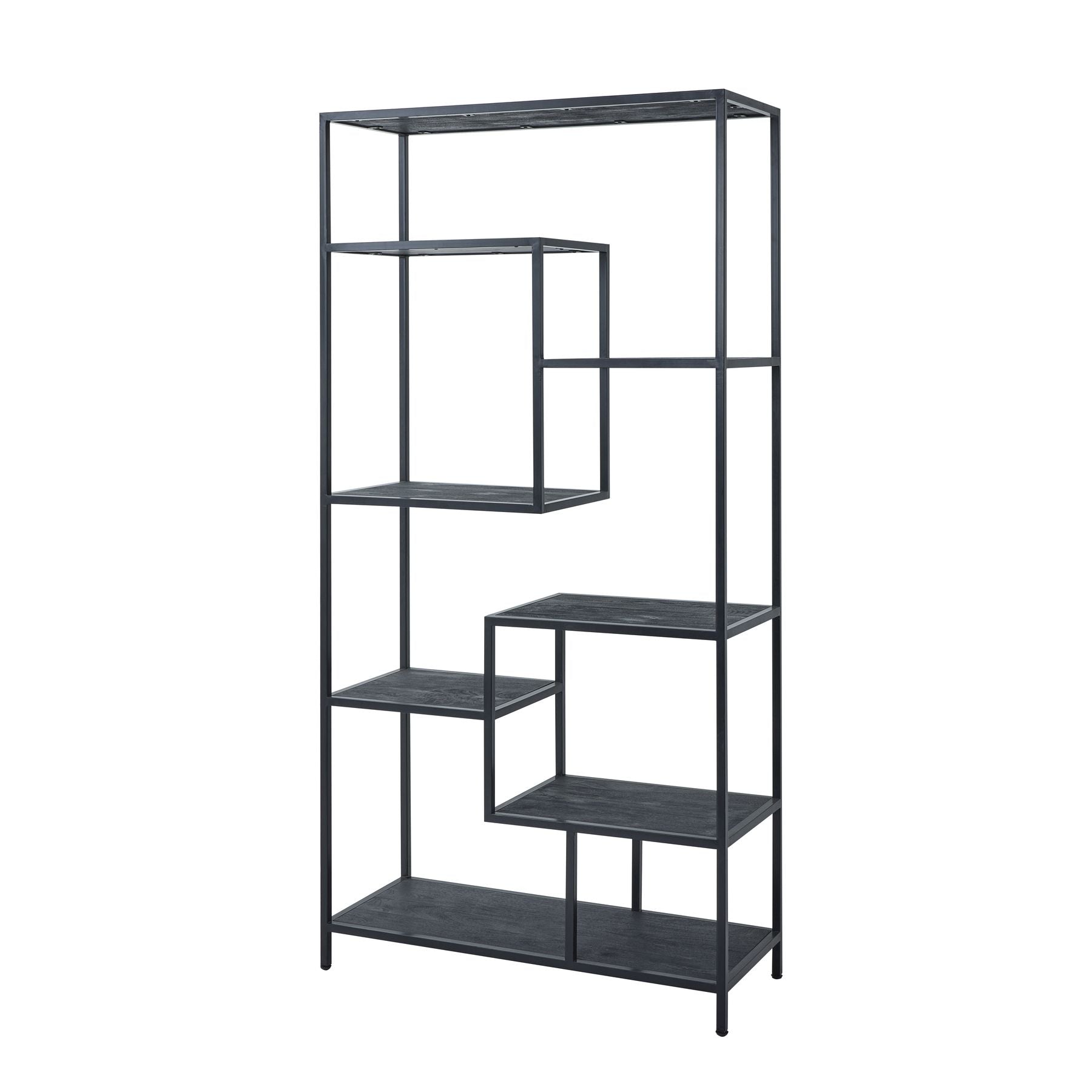 Large Black Multi Shelf Unit_334