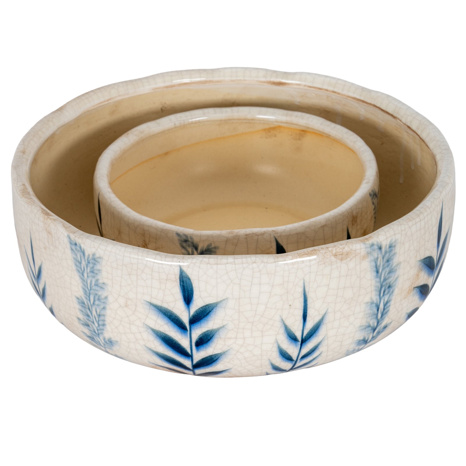 Large Blue Flora Bowl Pot [cid:24726-c]