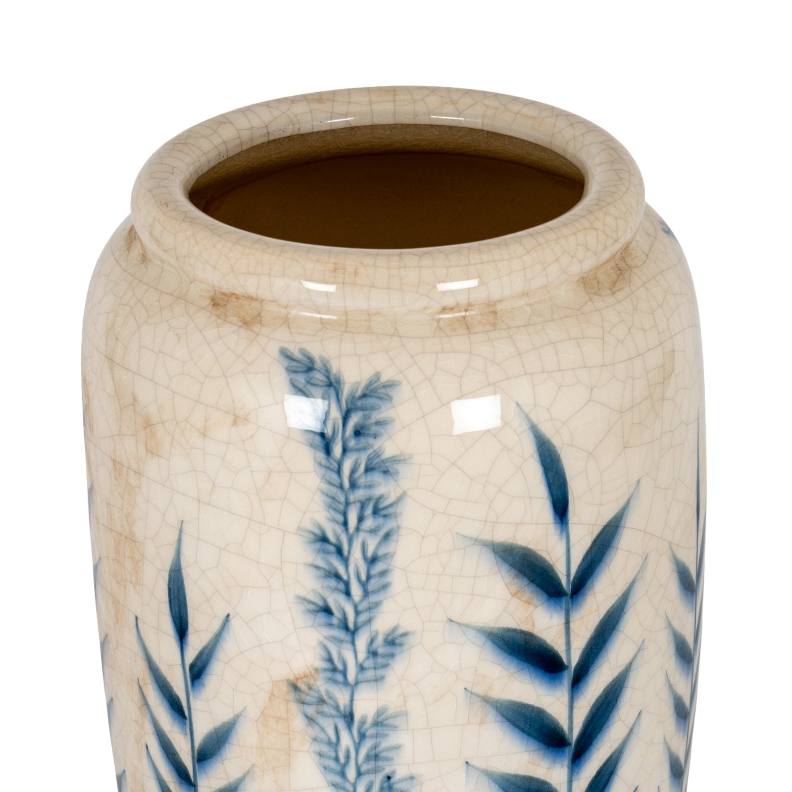 Large Blue Flora Tall Olpe Vase [cid:24715-a]