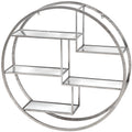 Large Circular Silver Wall Hanging Multi Shelf_338