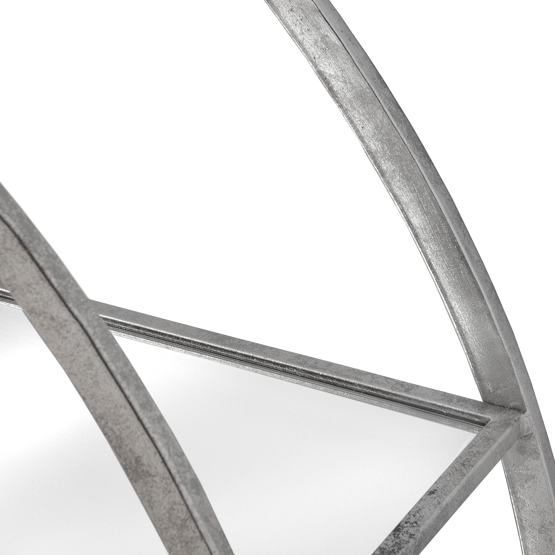 Large Circular Silver Wall Hanging Multi Shelf_340
