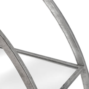 Large Circular Silver Wall Hanging Multi Shelf_340