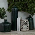 Large Conical Ceramic Lattice Hurricane Lantern_1870