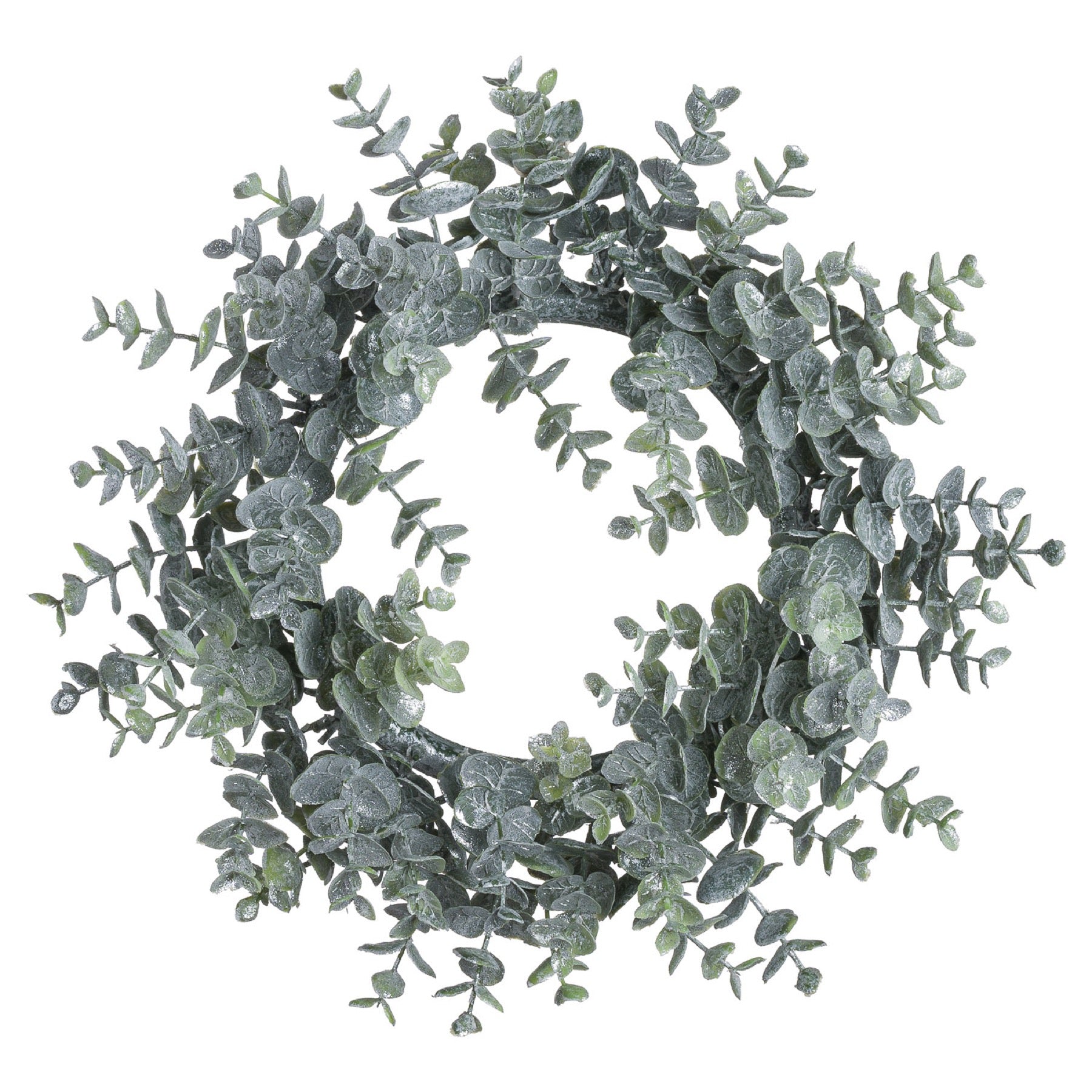 Frosted Eucalyptus Candle Wreath_1876
