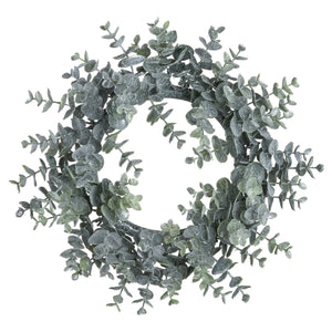 Frosted Eucalyptus Candle Wreath_1876