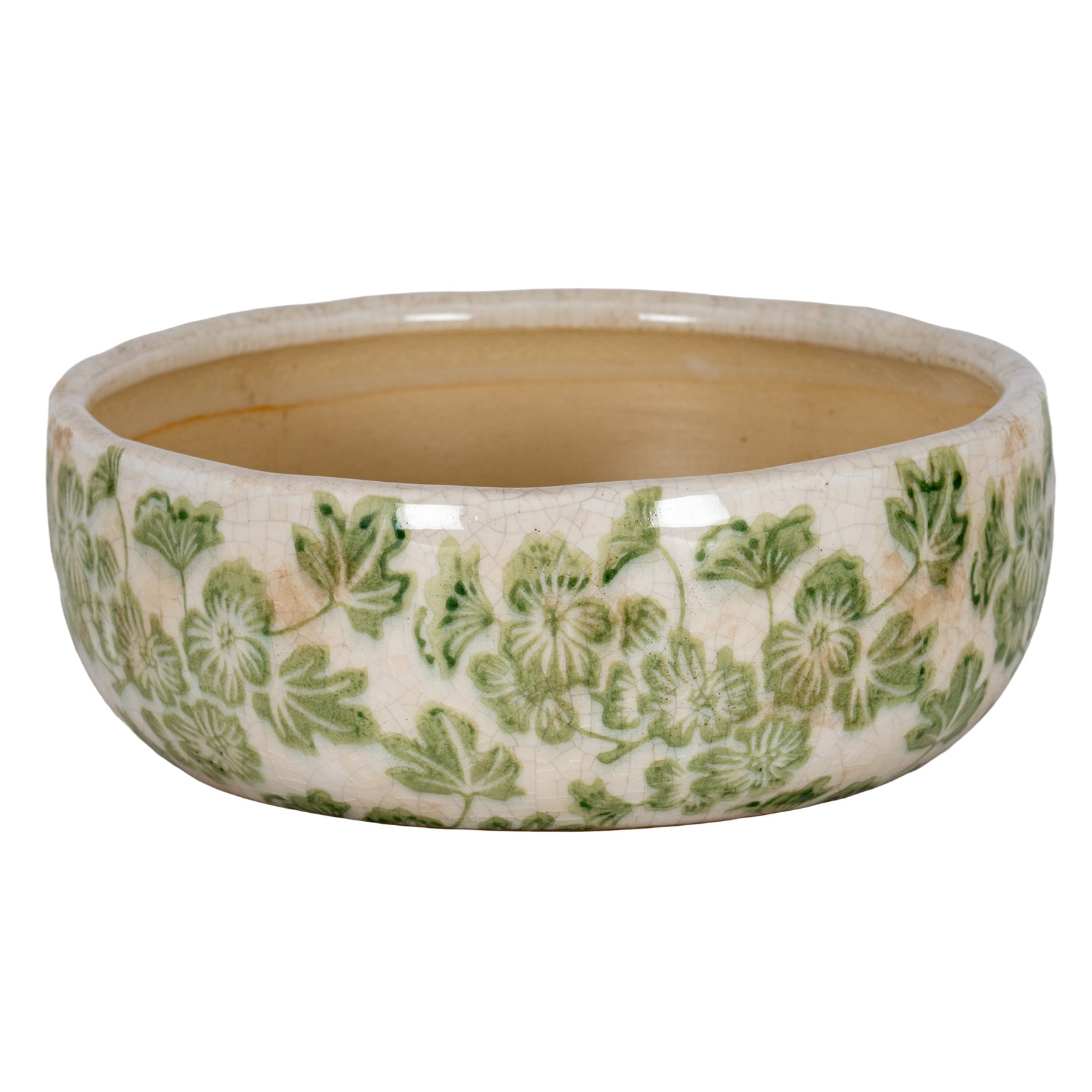 Large Green Clover Ceramic Bowl Pot [cid:24738]