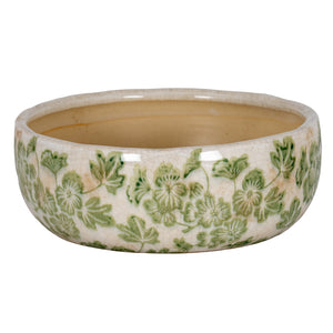 Large Green Clover Ceramic Bowl Pot [cid:24738]