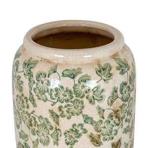 Large Green Clover Tall Olpe Vase [cid:24734-a]