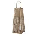 Large Silo Wicker Lantern With Glass Holder_884