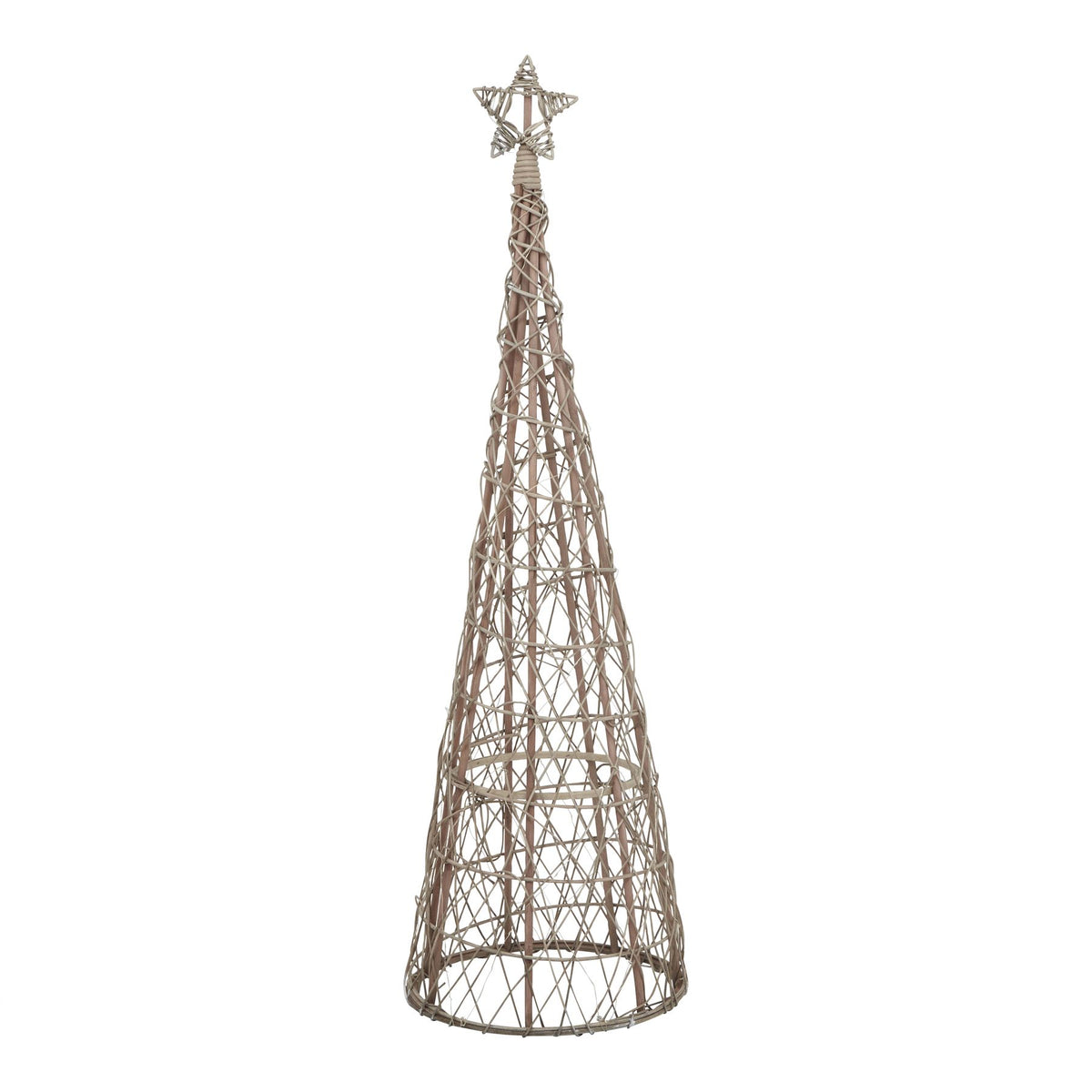 LED Wicker Christmas Tree With Star_1892