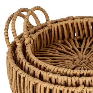 Large Loop Handle Set of 3 Round Trays_1899