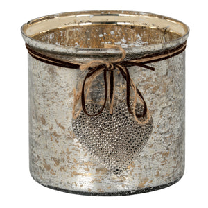Mercury Hammered Heart Candle Holder_2622