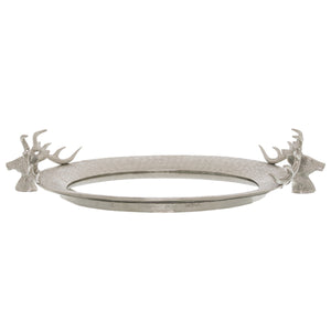 Large Mirrored Tray With Stag Heads_1910