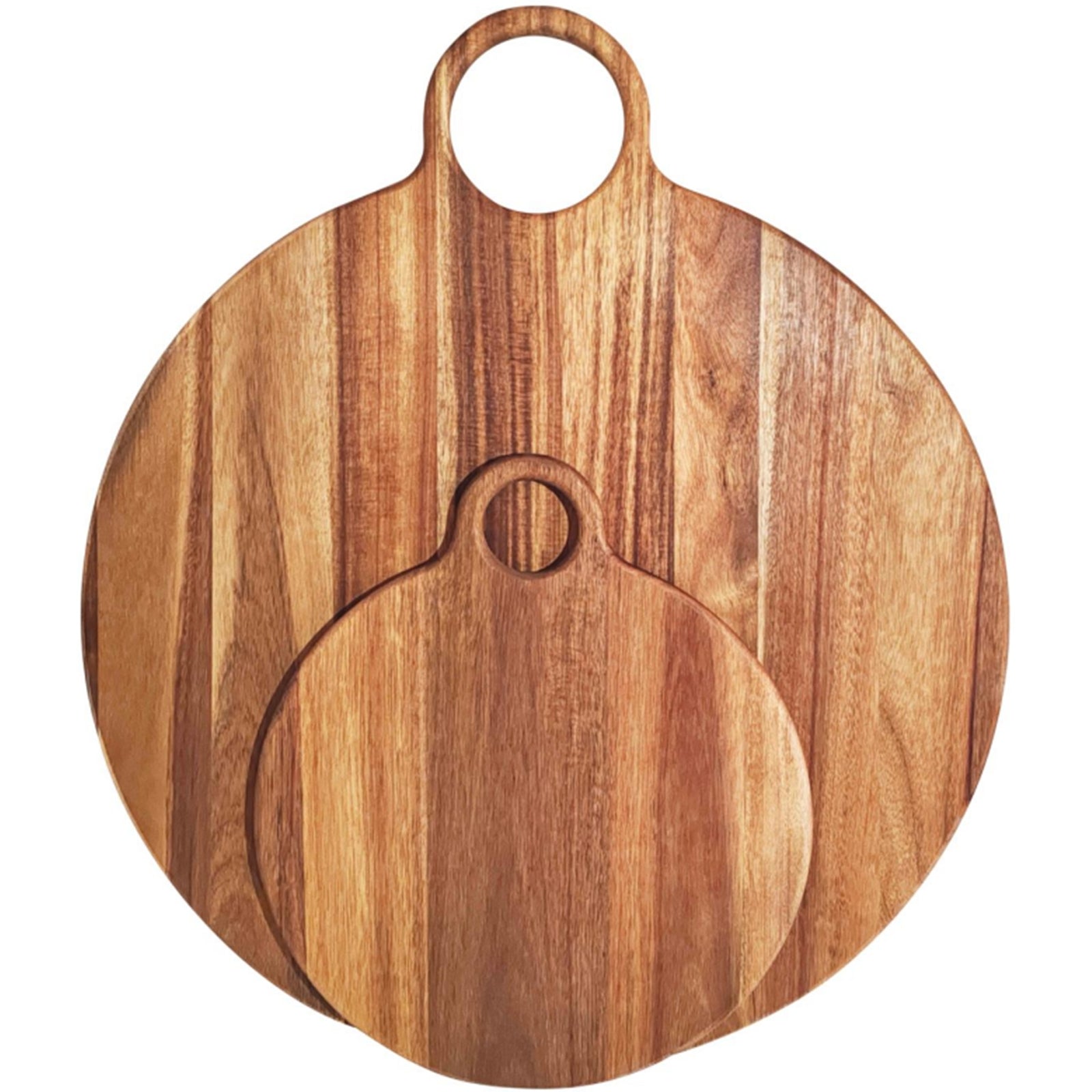 Large Round Acacia Serving Board With Handle [cid:24905]
