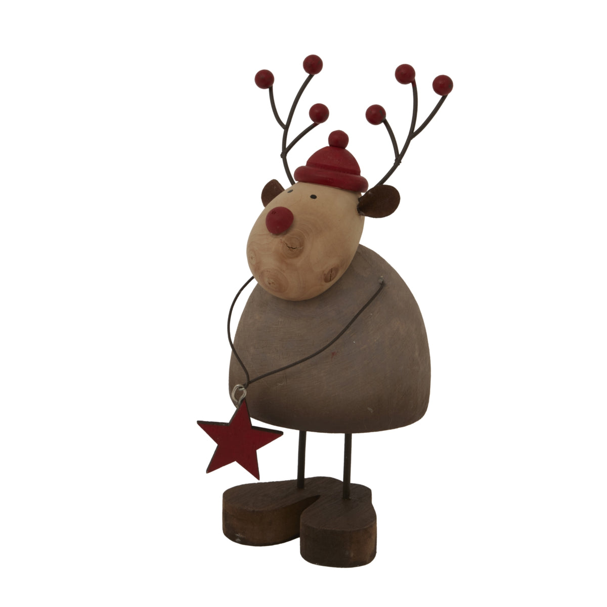 Rustic Reindeer With Star Decoration_1981