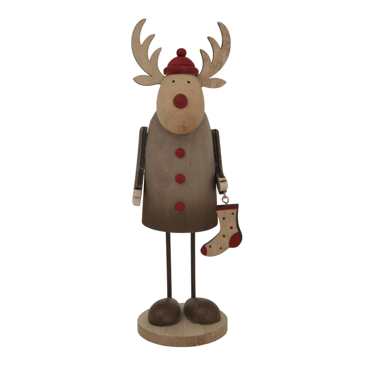 Rustic Rudolf With Stocking Decoration_1987