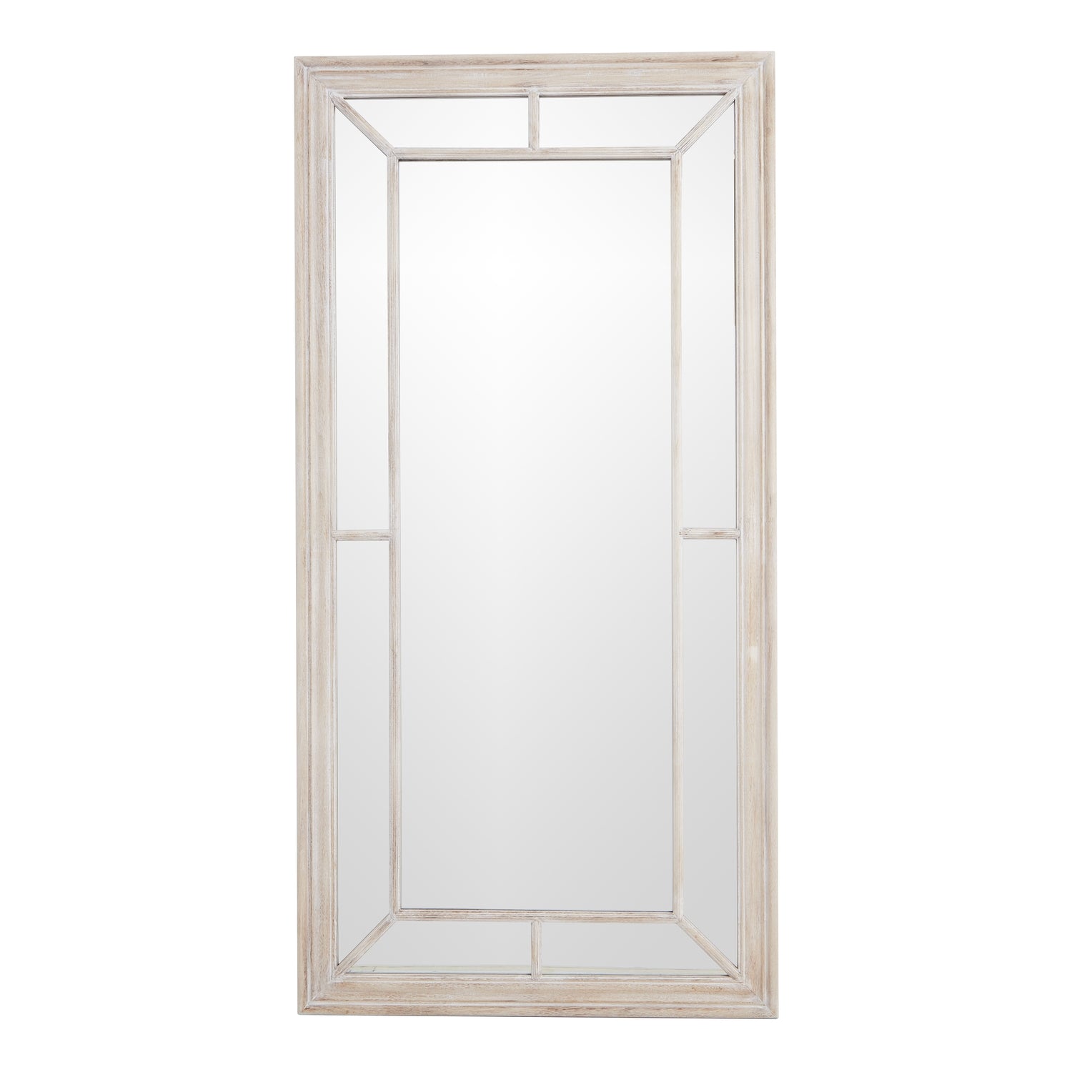 Washed Wood Framed Window Mirror_4156