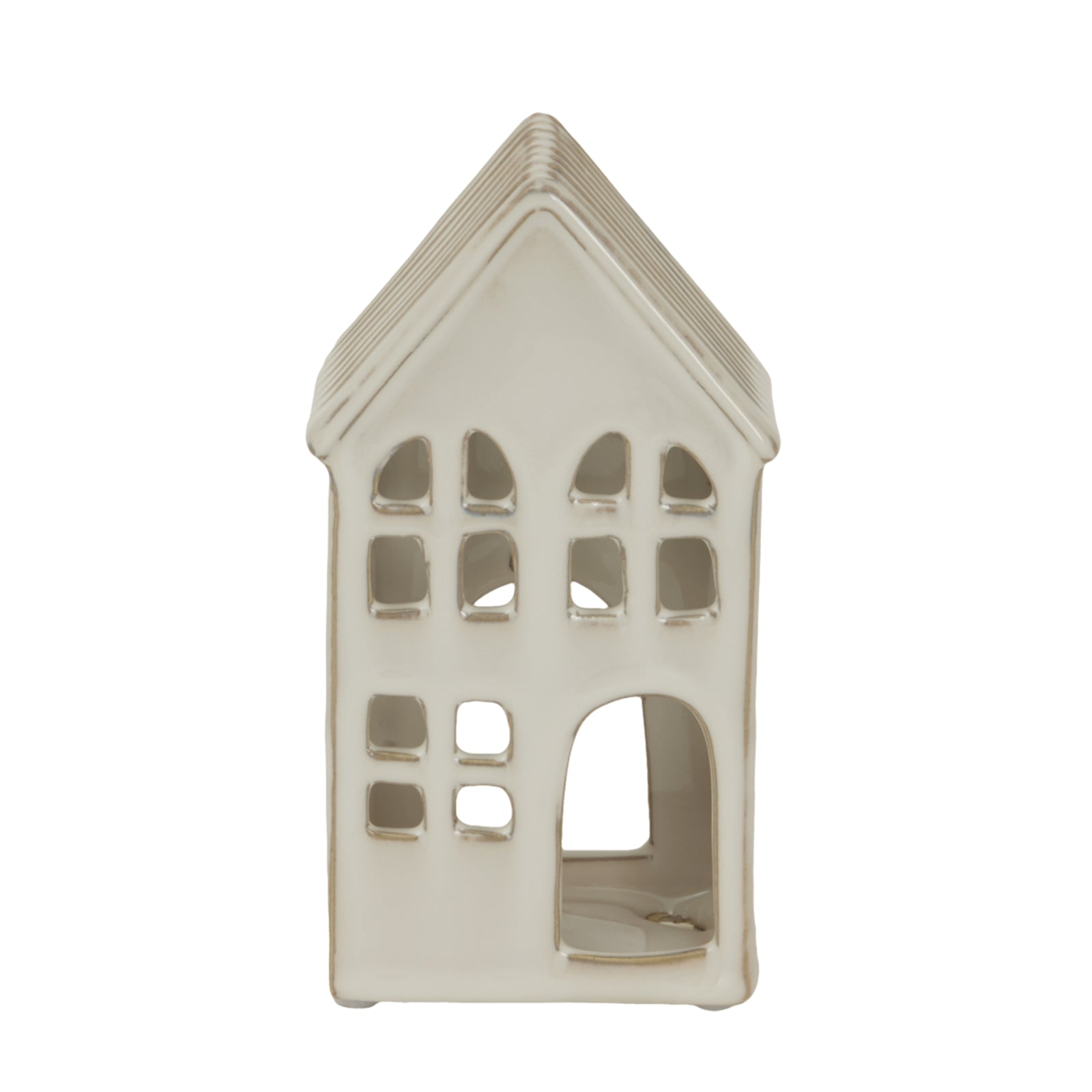 White Ceramic House Tea Light Holder_2048