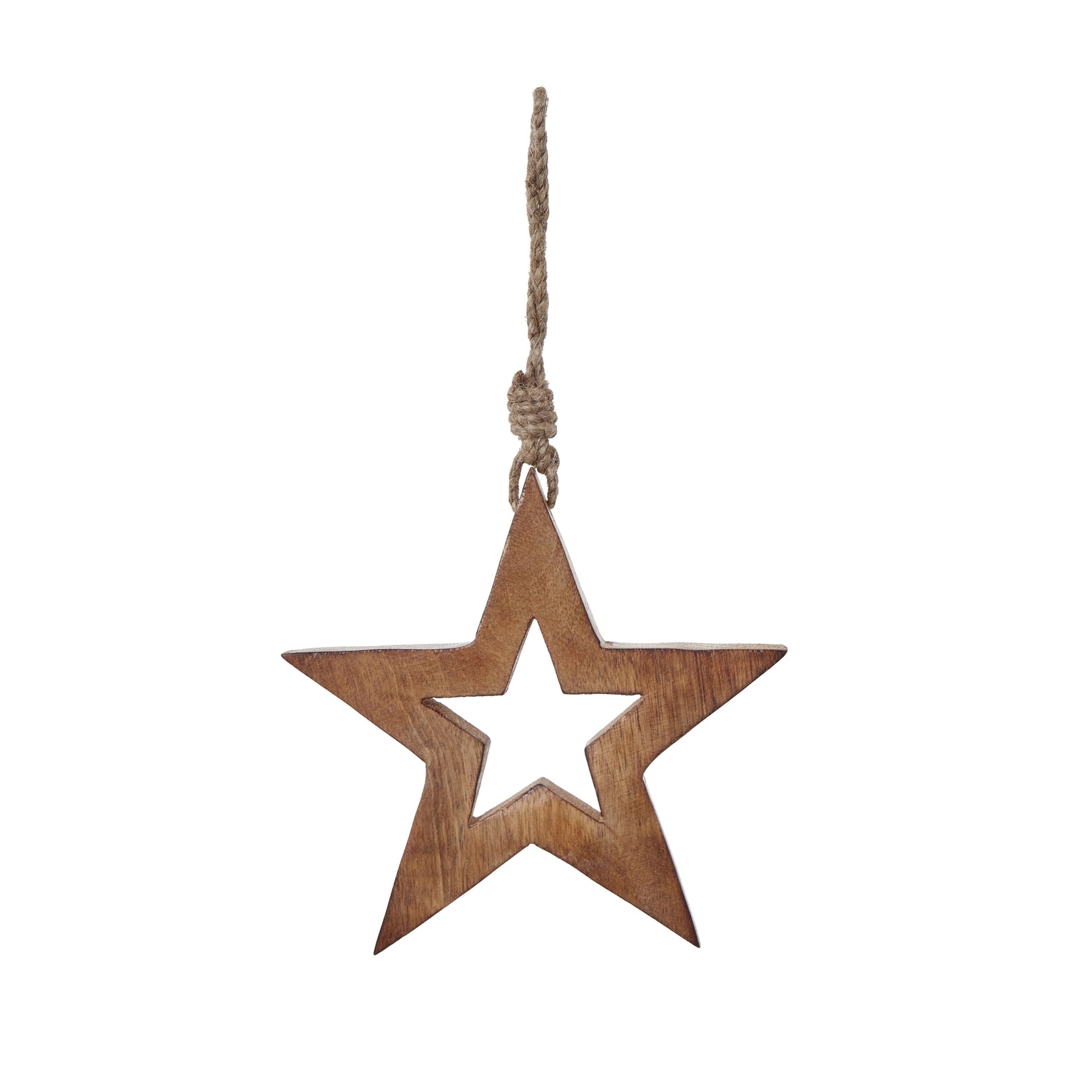 White Wash Collection Wooden Hanging Star Decoration_3569