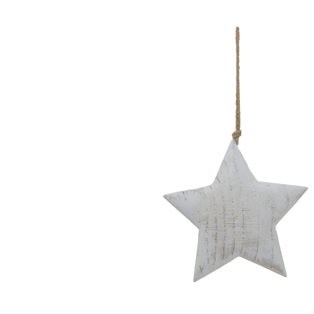 Whitewashed Rustic Hanging Star_2064