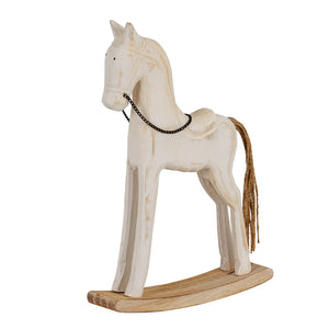 Whitewashed Rustic Rocking Horse_2069