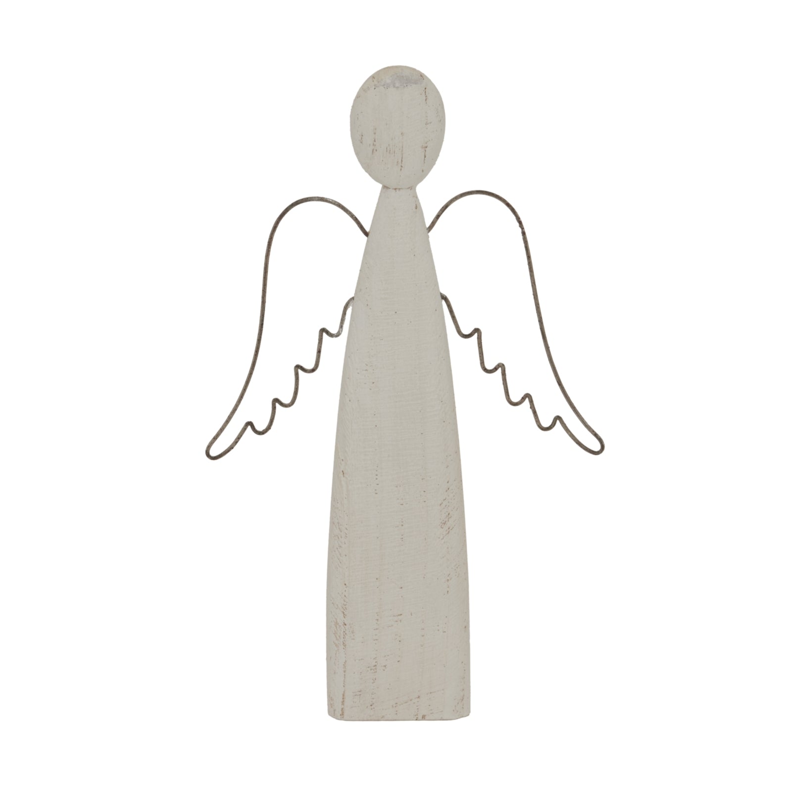 Whitewashed Rustic Standing Angel_2073