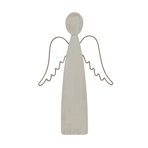 Whitewashed Rustic Standing Angel_2073