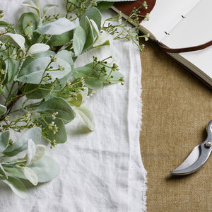 Large Winter Sprig With Lambs Ear And Wax Flower_5177