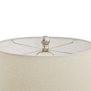 Lattice Ceramic Table Lamp With Linen Shade [cid:23056-b]
